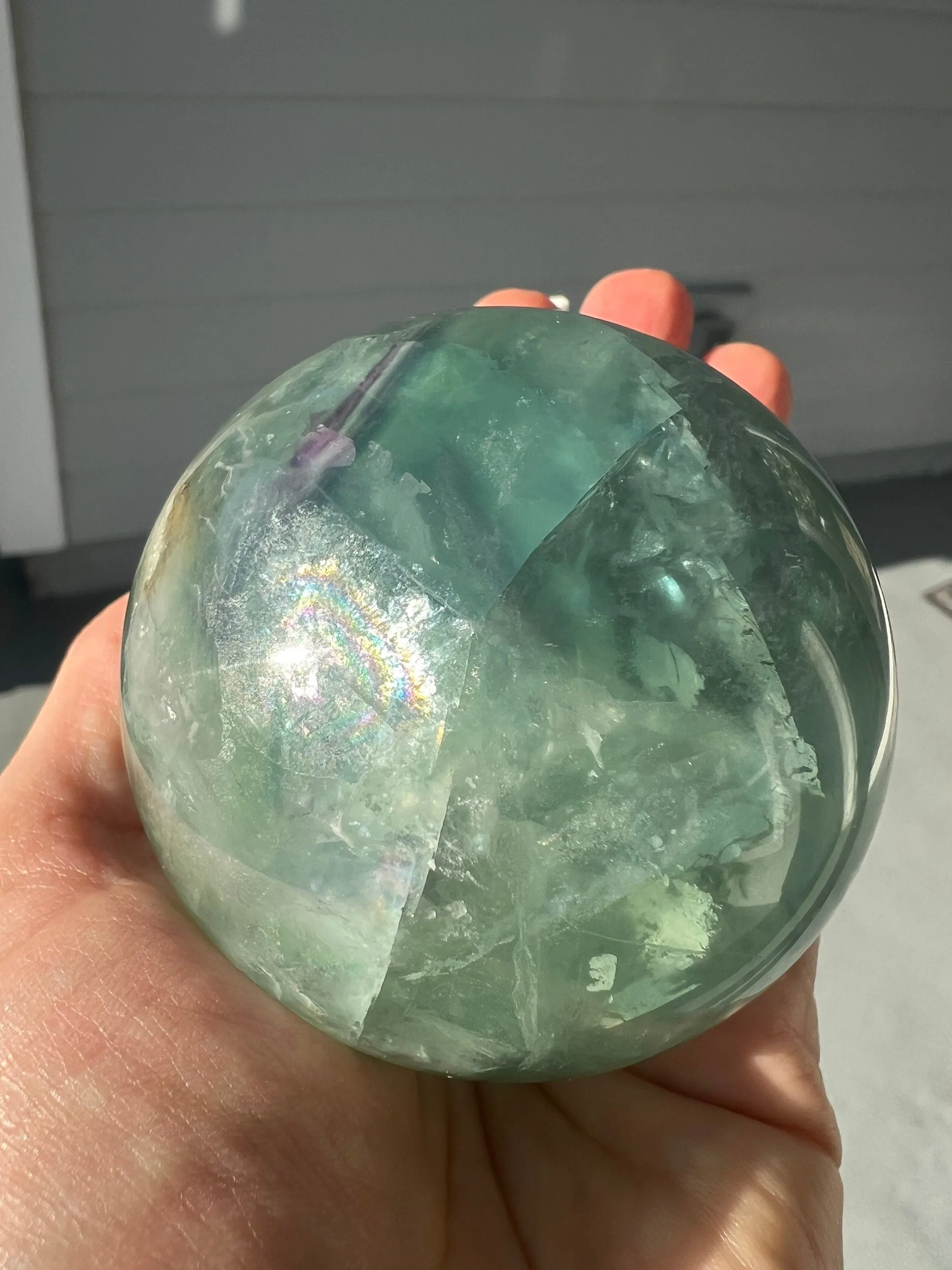 Fluorite 2 spheres total weight 2lbs