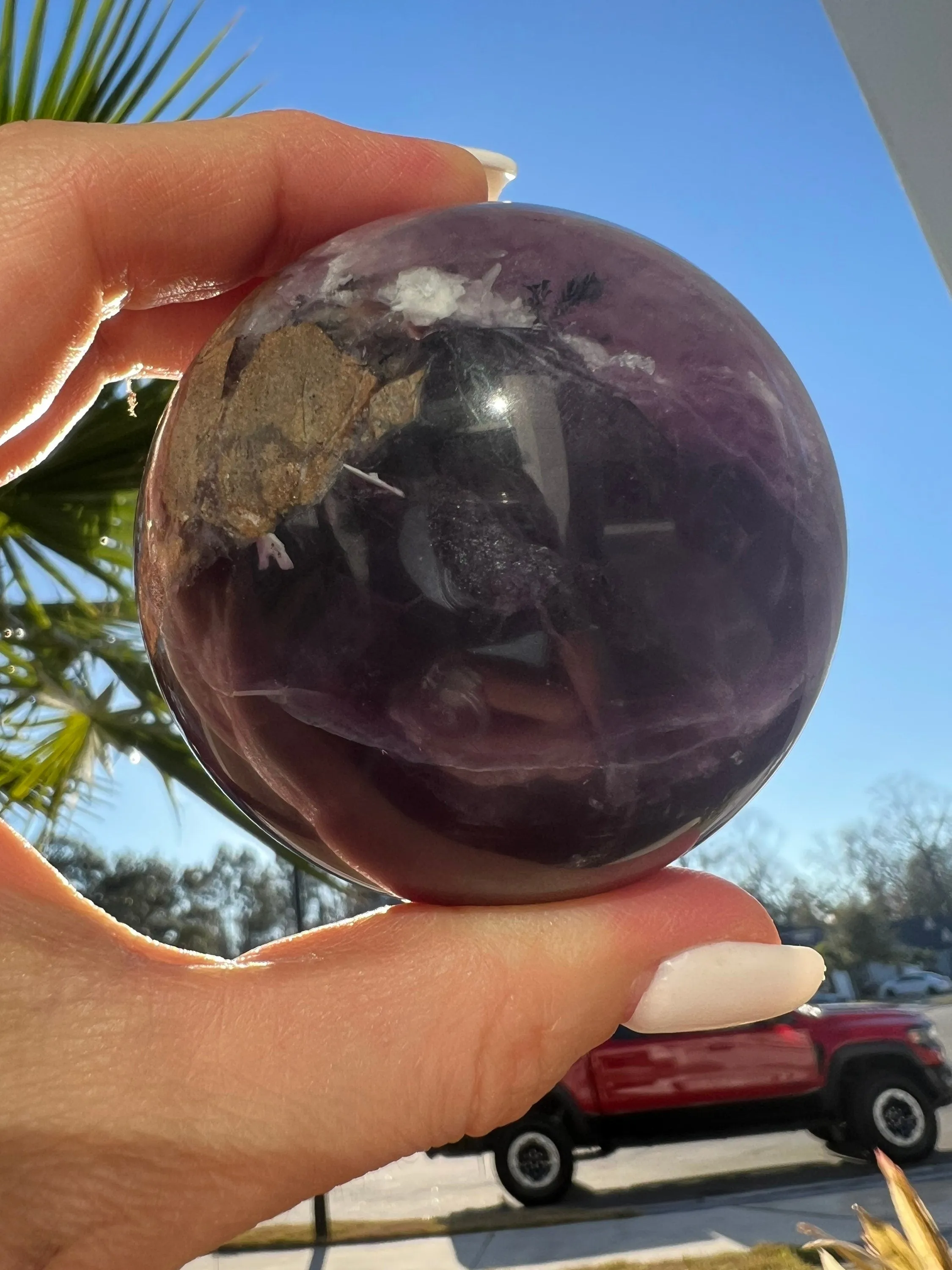 Fluorite 2 spheres total weight 2lbs