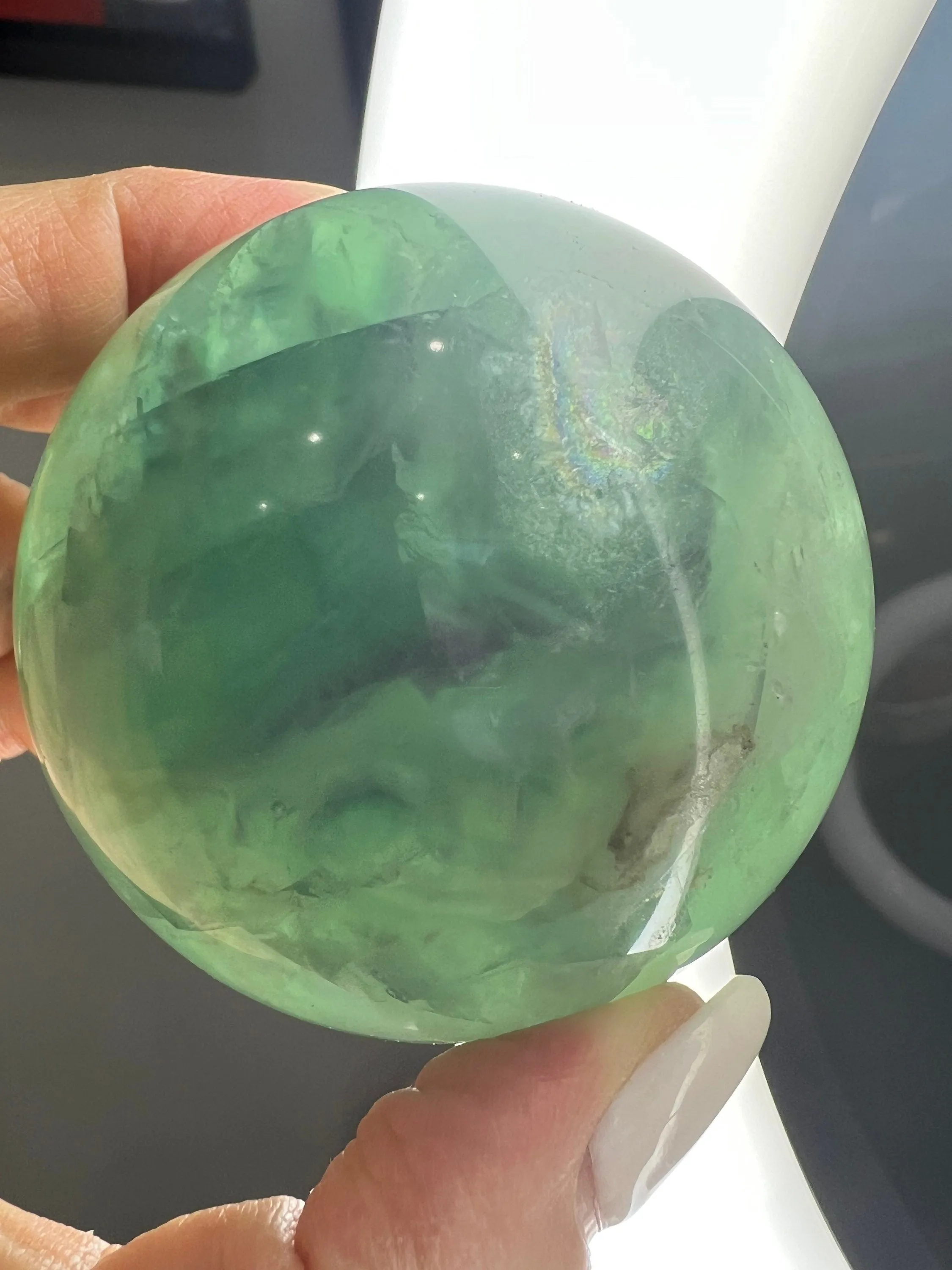 Fluorite 2 spheres total weight 2lbs