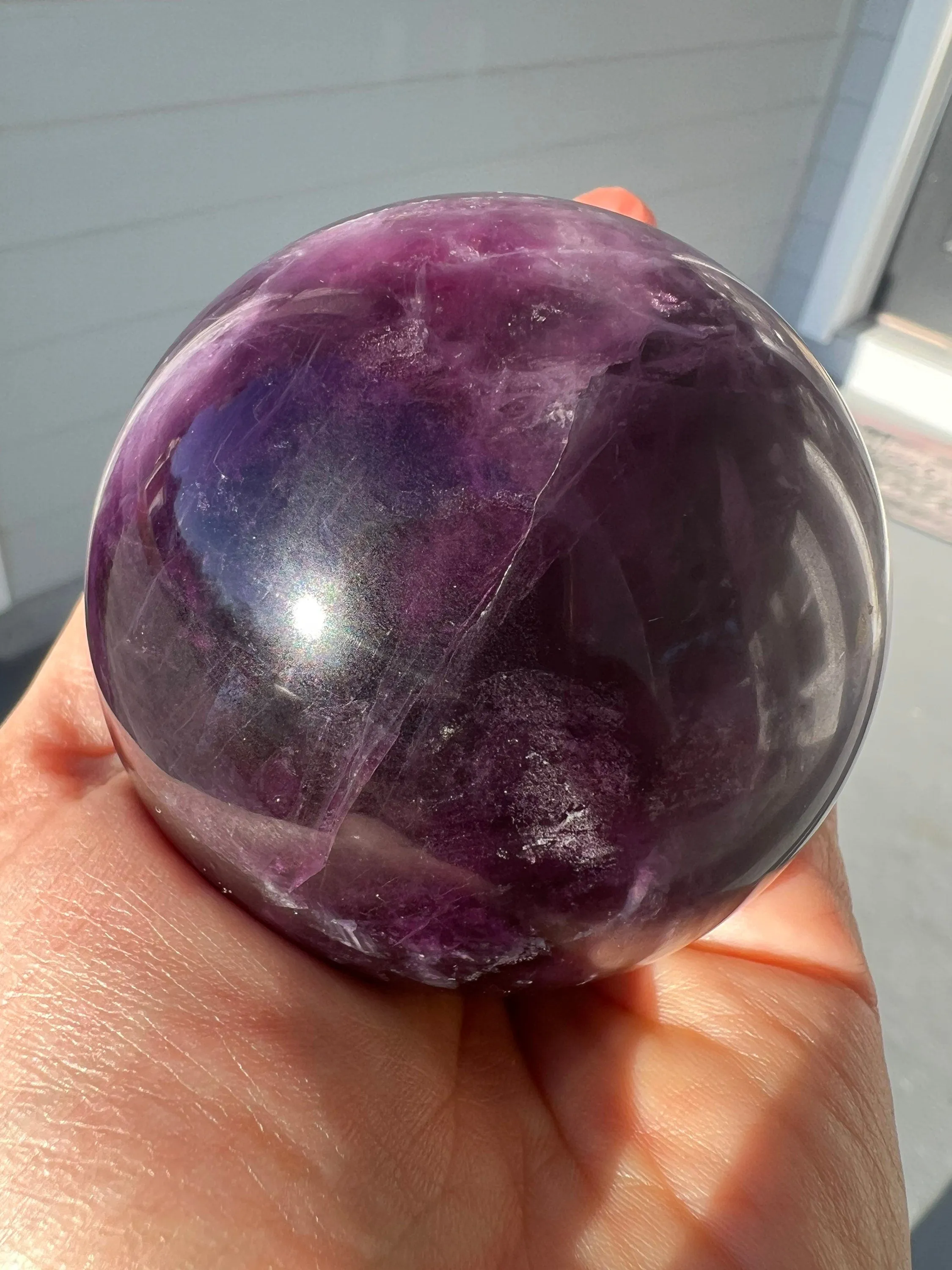 Fluorite 2 spheres total weight 2lbs