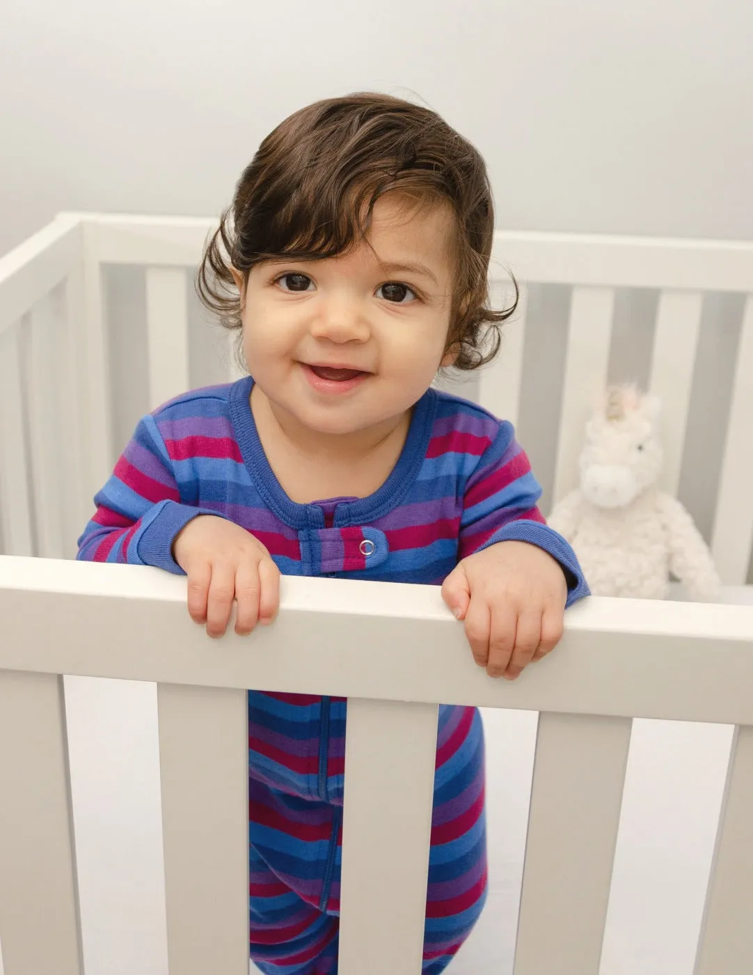 Footed Purple Stripes Pajamas