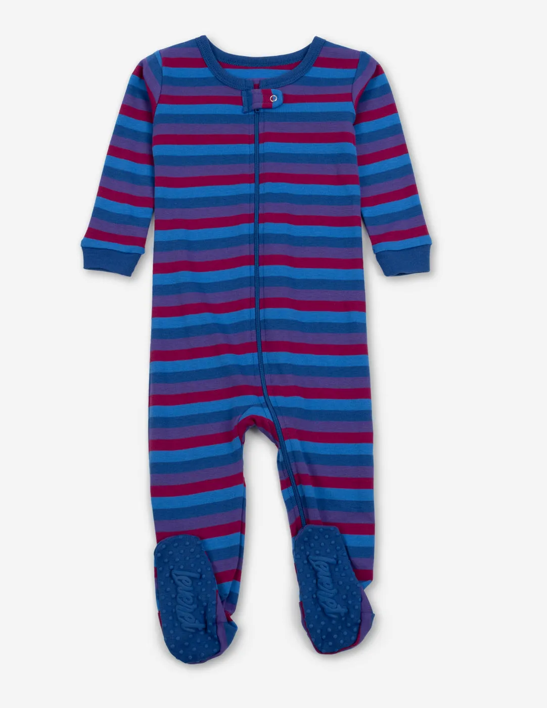 Footed Purple Stripes Pajamas