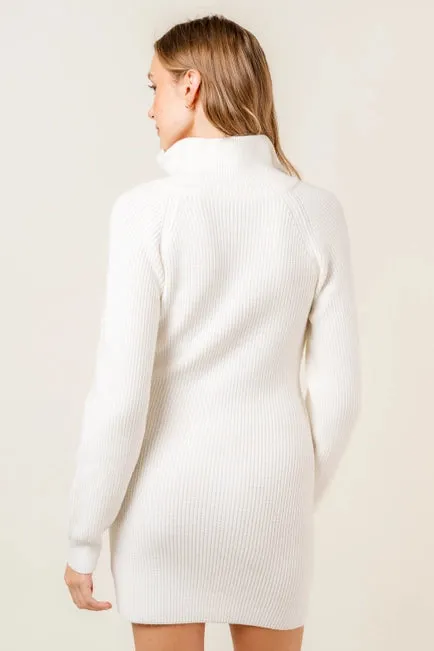 Fore White Sweater Mini Dress