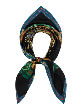 FRANCO FERRARI - EMBROIDERED SUN SILK SCARF