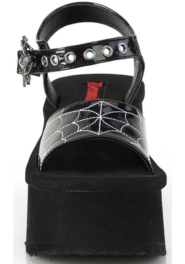 FUNN-10 [Black Holo Patent] | SANDALS [PREORDER]