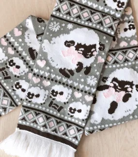 Fuwafuwa Sheep Knit Scarf