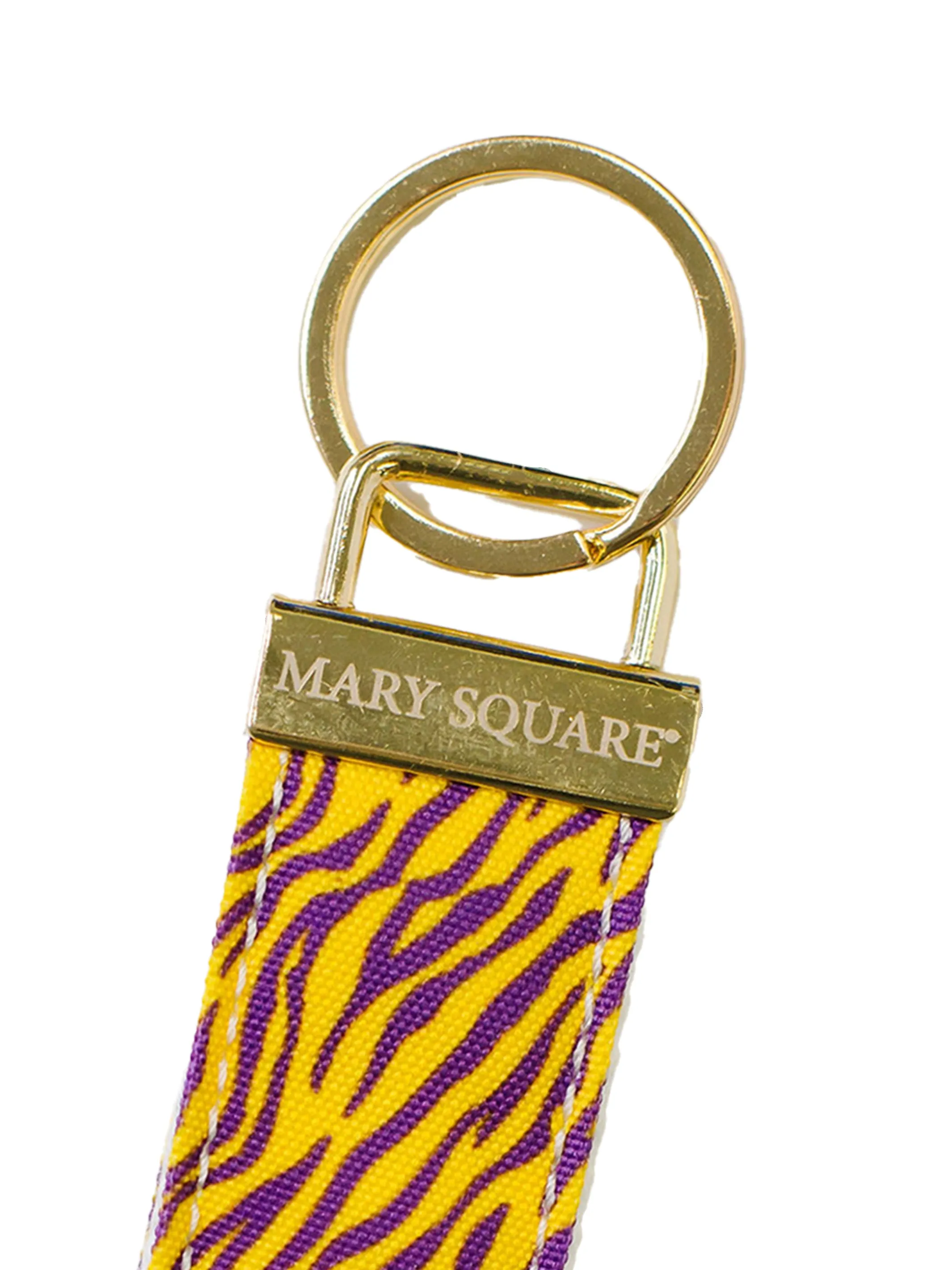 Gameday Key Fob | Tiger Stripes Purple   Gold