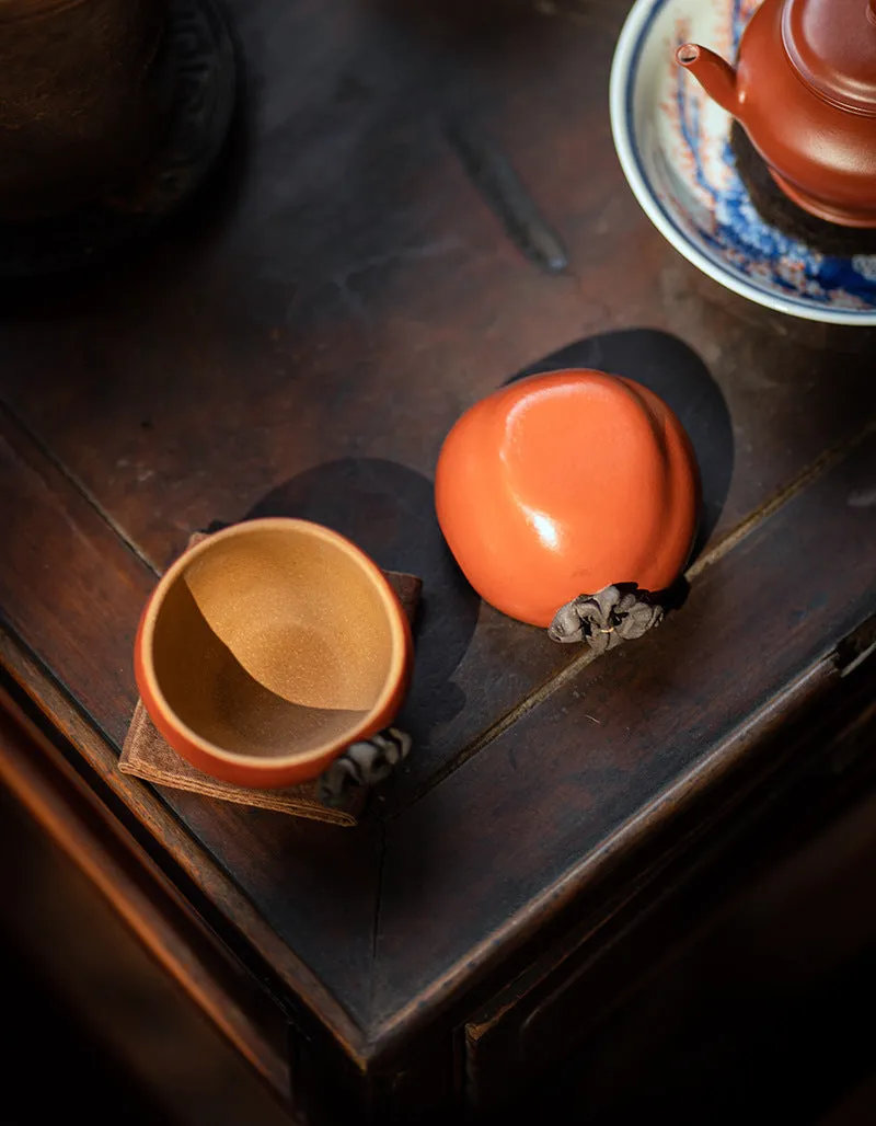 Gohobi Handmade Ceramic Persimmon Tea Cup