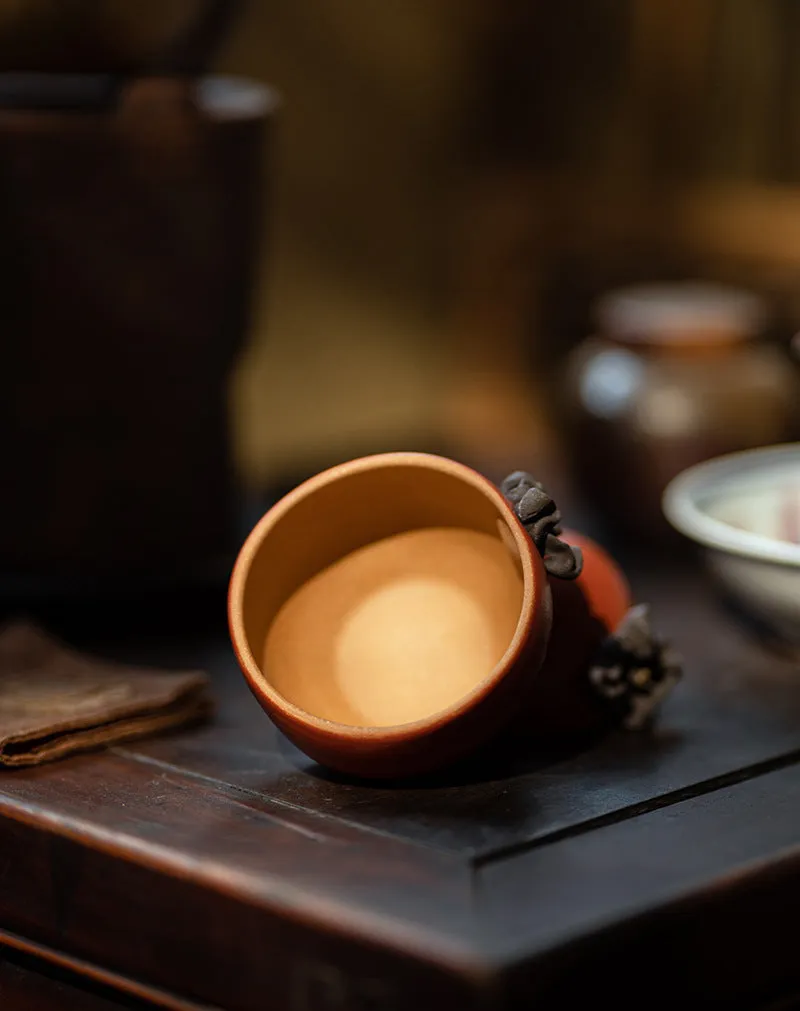 Gohobi Handmade Ceramic Persimmon Tea Cup