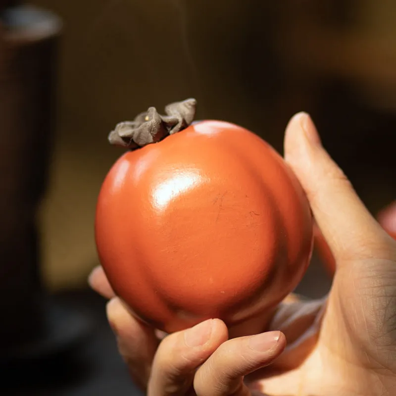 Gohobi Handmade Ceramic Persimmon Tea Cup