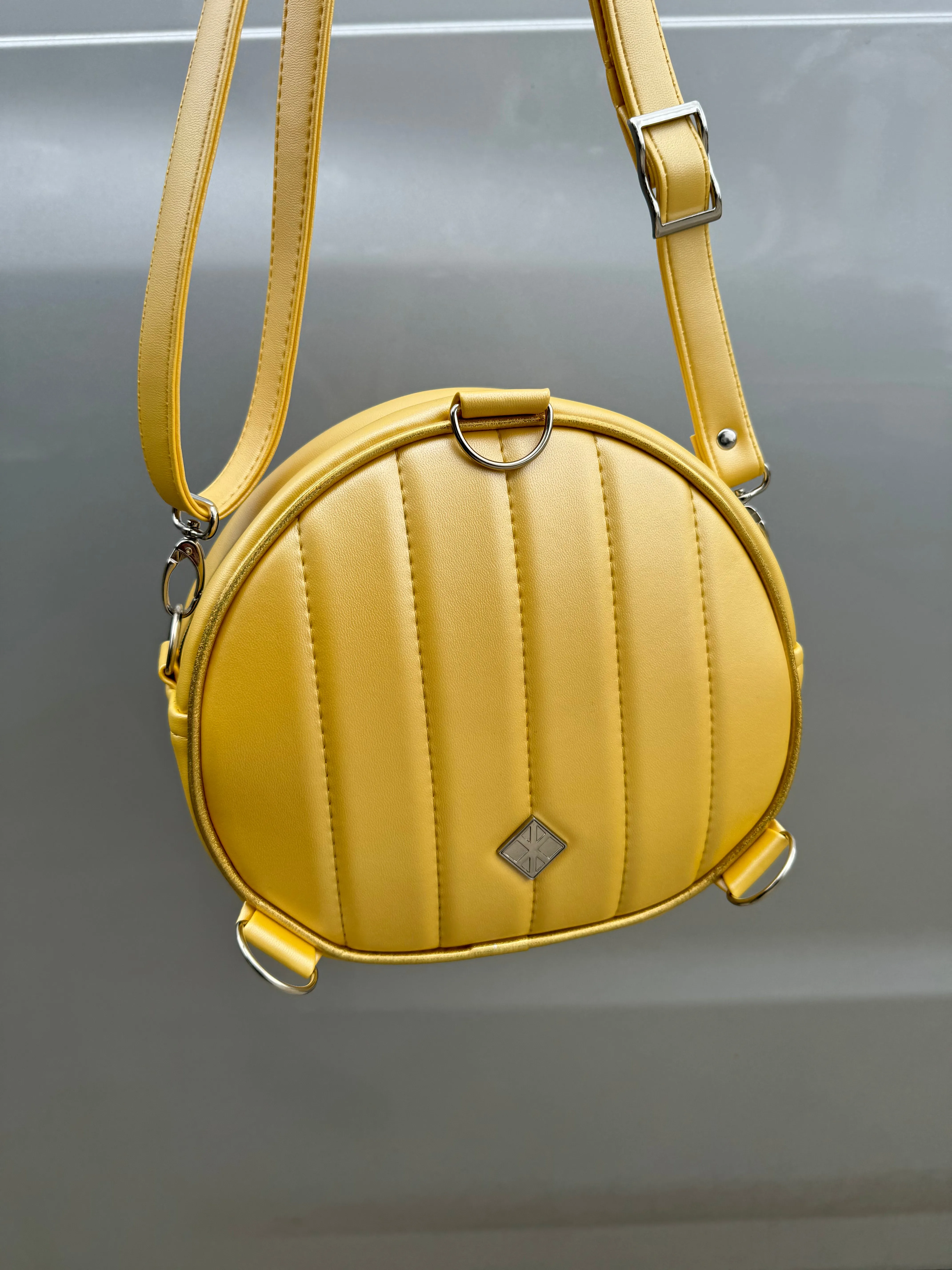 Heart Pumps Backpack/Purse - Yellow Pearl, Gold Holo Glitter *PRE-ORDER