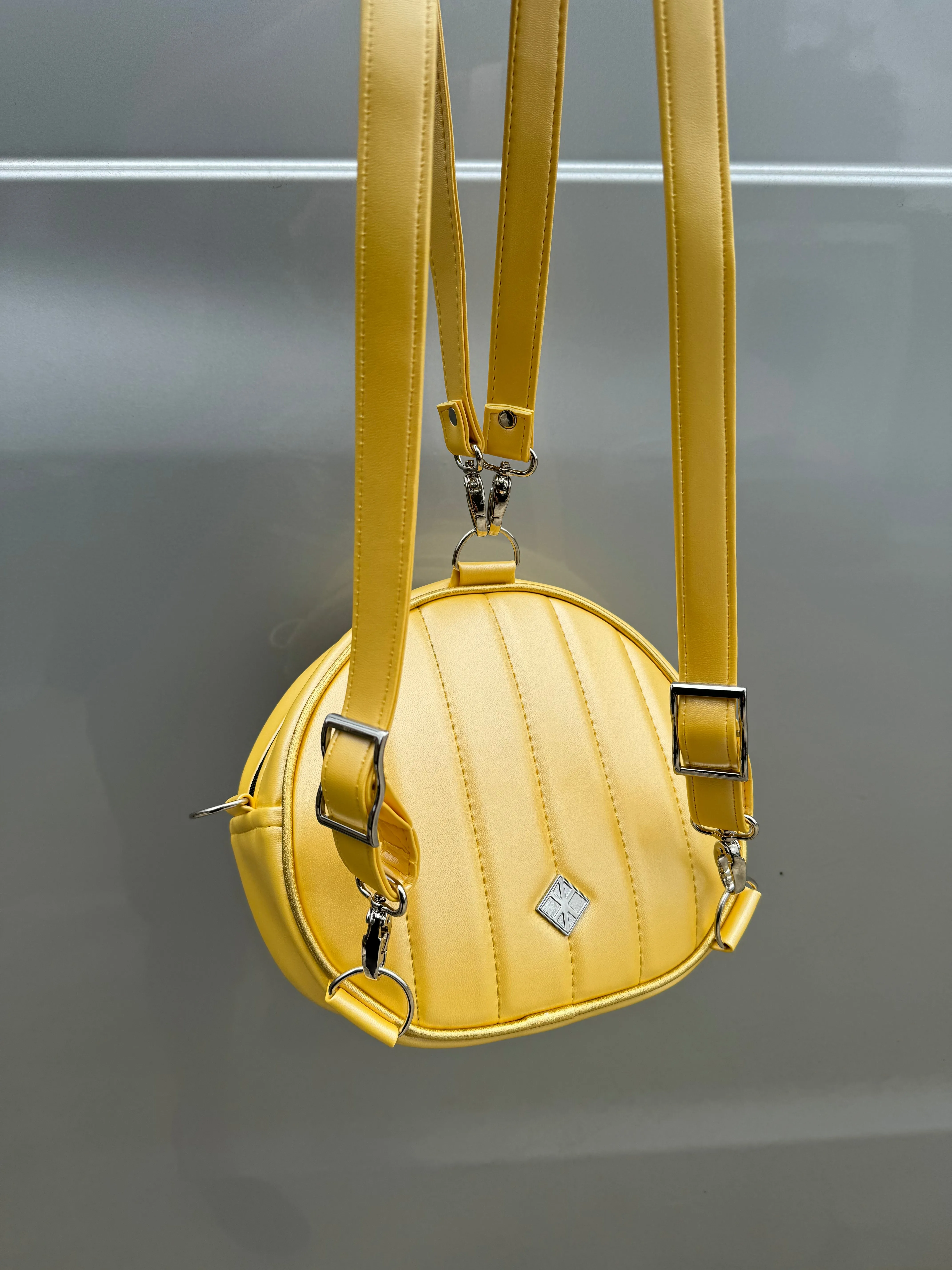 Heart Pumps Backpack/Purse - Yellow Pearl, Gold Holo Glitter *PRE-ORDER