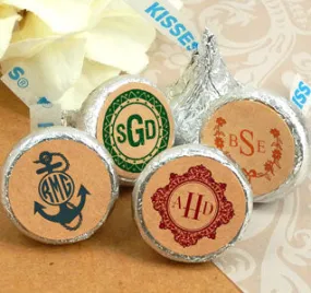 Hershey’s Kisses Favors - Kraft Monogram Designs