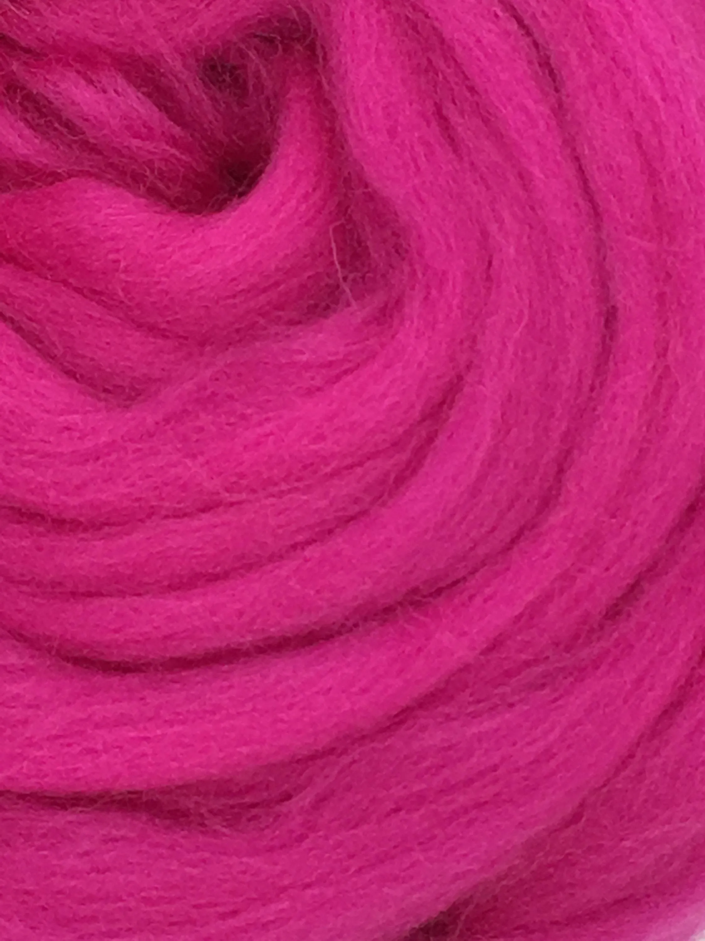 Hot Pink Wool Merino Top Roving - Spin into Yarn, Needle Felt, Wet Felt, Spinning, Felting, Weaving, Knitting, all Crafts