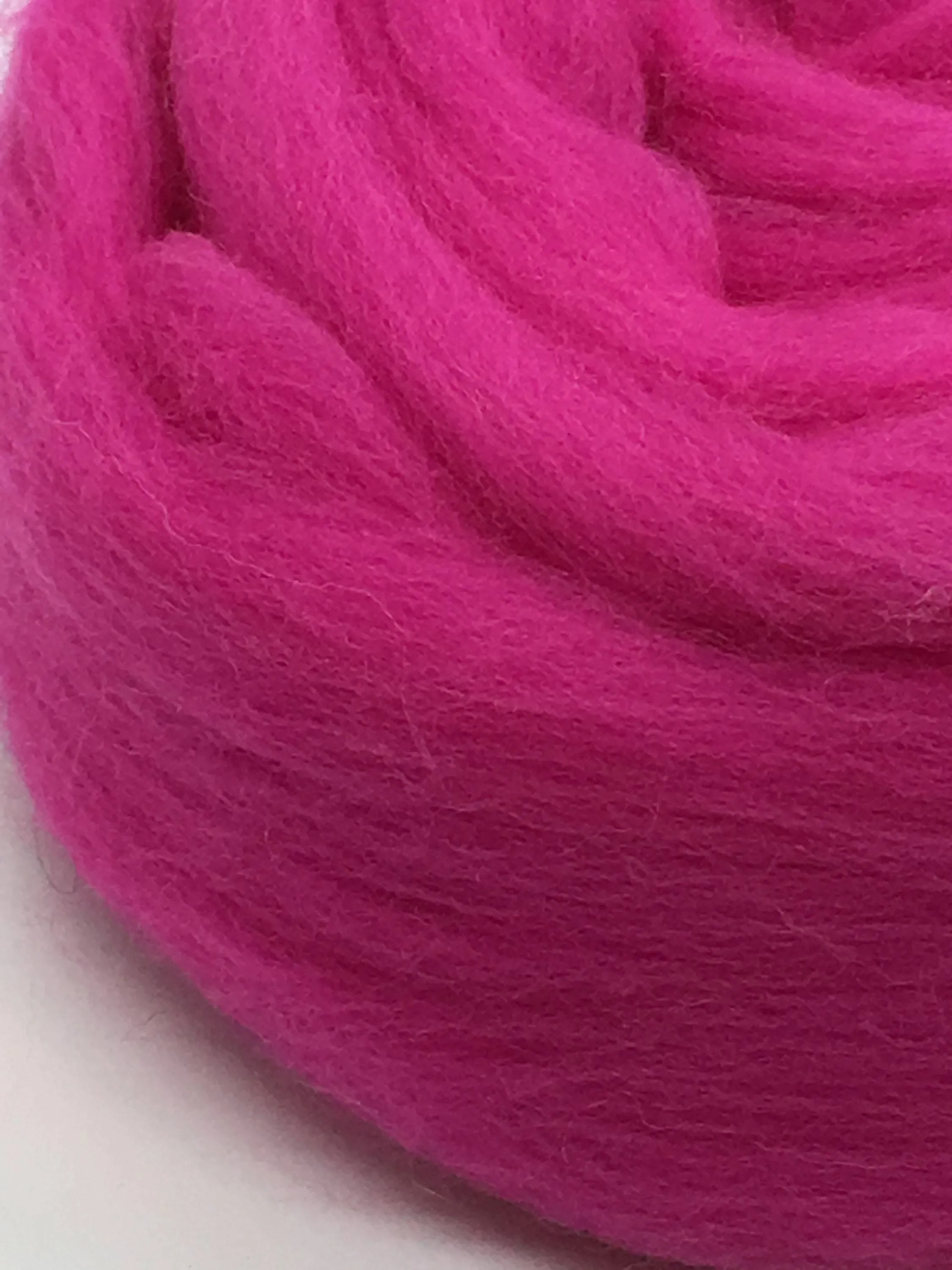 Hot Pink Wool Merino Top Roving - Spin into Yarn, Needle Felt, Wet Felt, Spinning, Felting, Weaving, Knitting, all Crafts