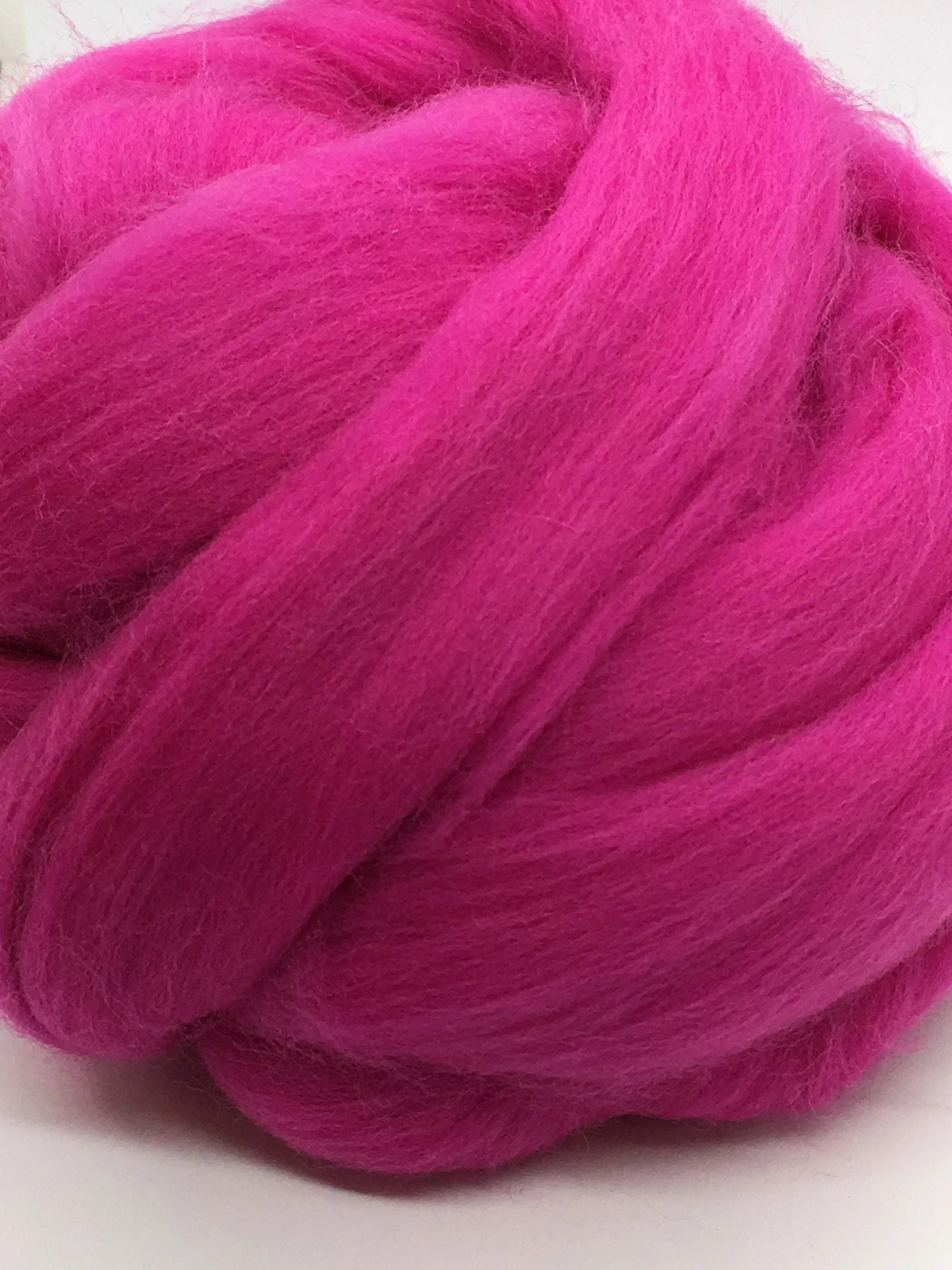 Hot Pink Wool Merino Top Roving - Spin into Yarn, Needle Felt, Wet Felt, Spinning, Felting, Weaving, Knitting, all Crafts