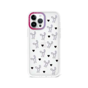 iPhone 12 Pro Purple Ribbon Heart Phone Case