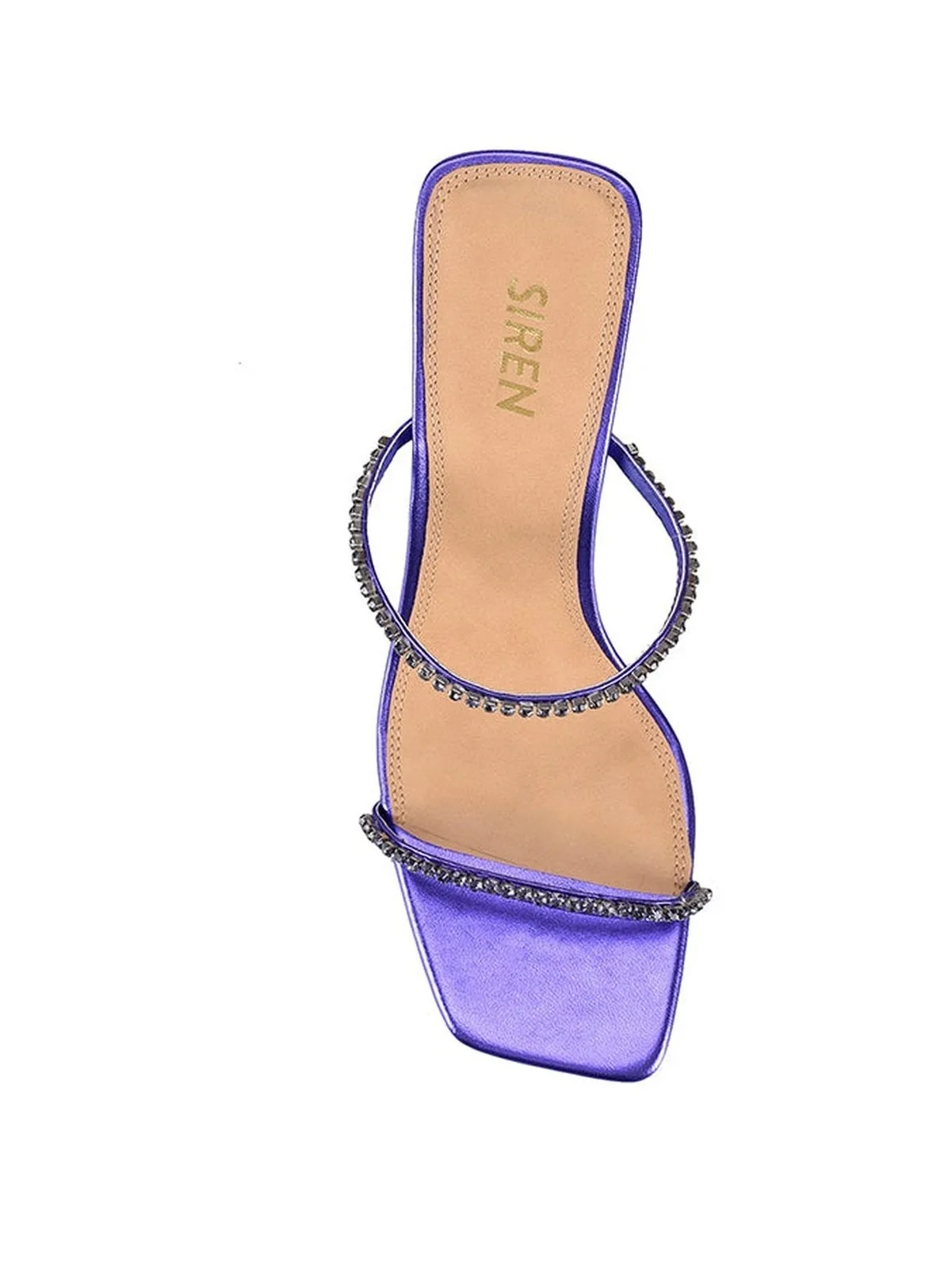 Izzy Diamante Stiletto Heels - Purple Metallic Leather