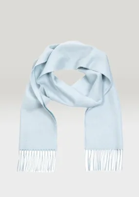 John Hanly Merino Scarf | Baby Blue