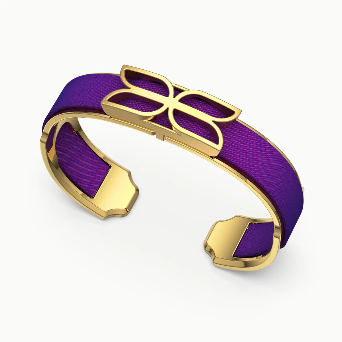 Kawung Silk Cuff - Orchid Purple