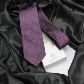 Kovove Attractive Polka Dot  Purple Necktie for Men