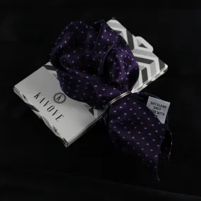 Kovove Purple Polka Print Pocket Square For Men