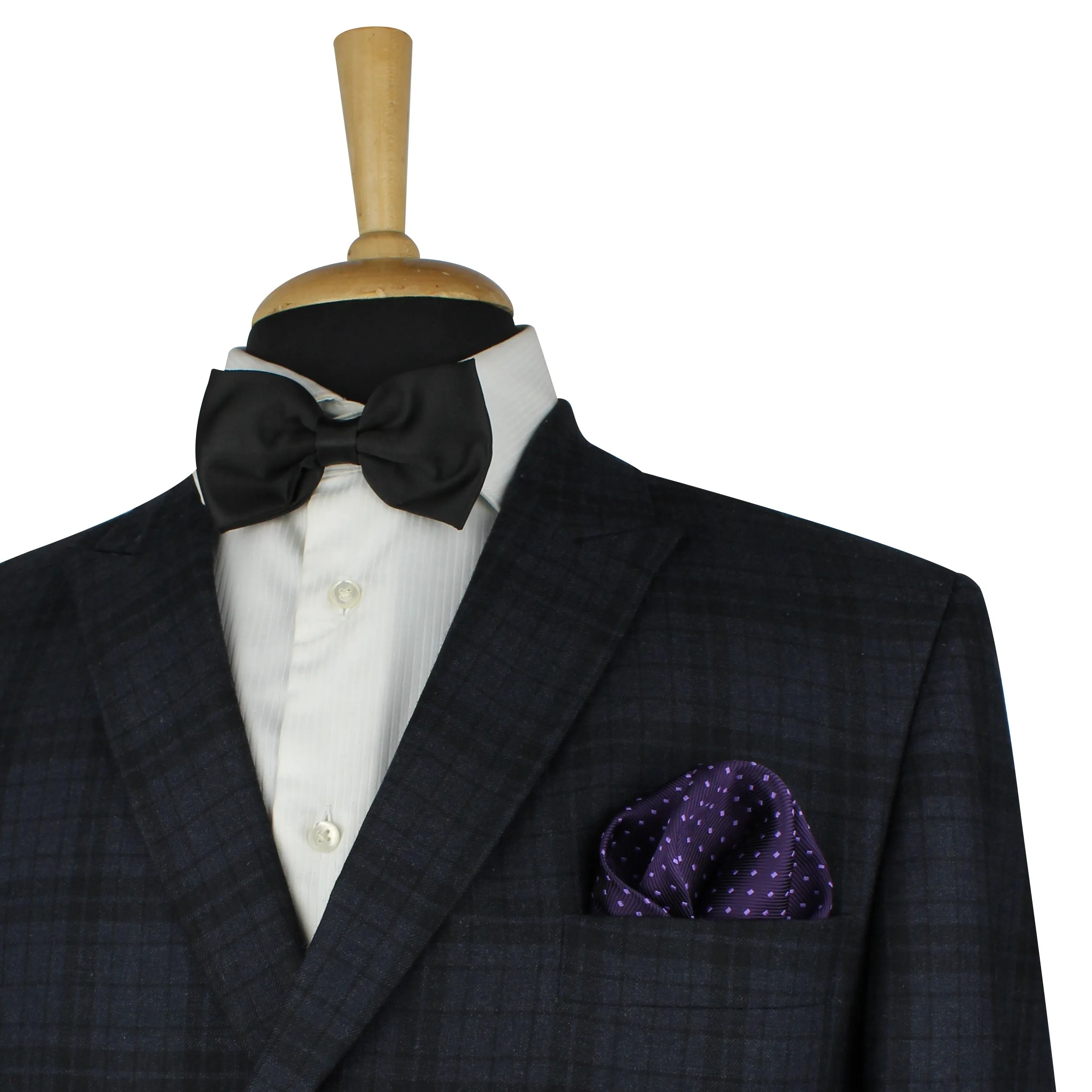 Kovove Purple Polka Print Pocket Square For Men