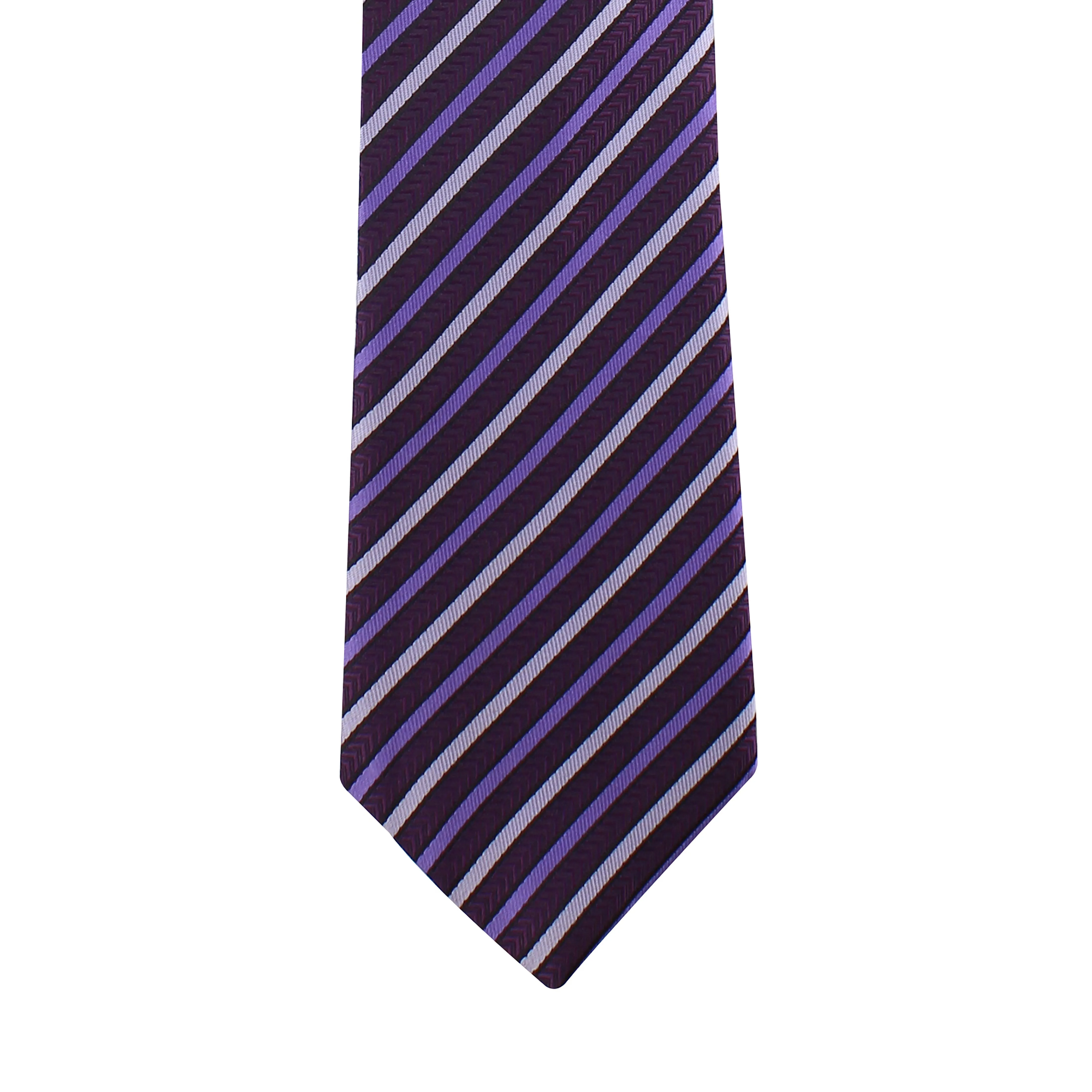 Kovove Purple Striped Neck Tie For Men