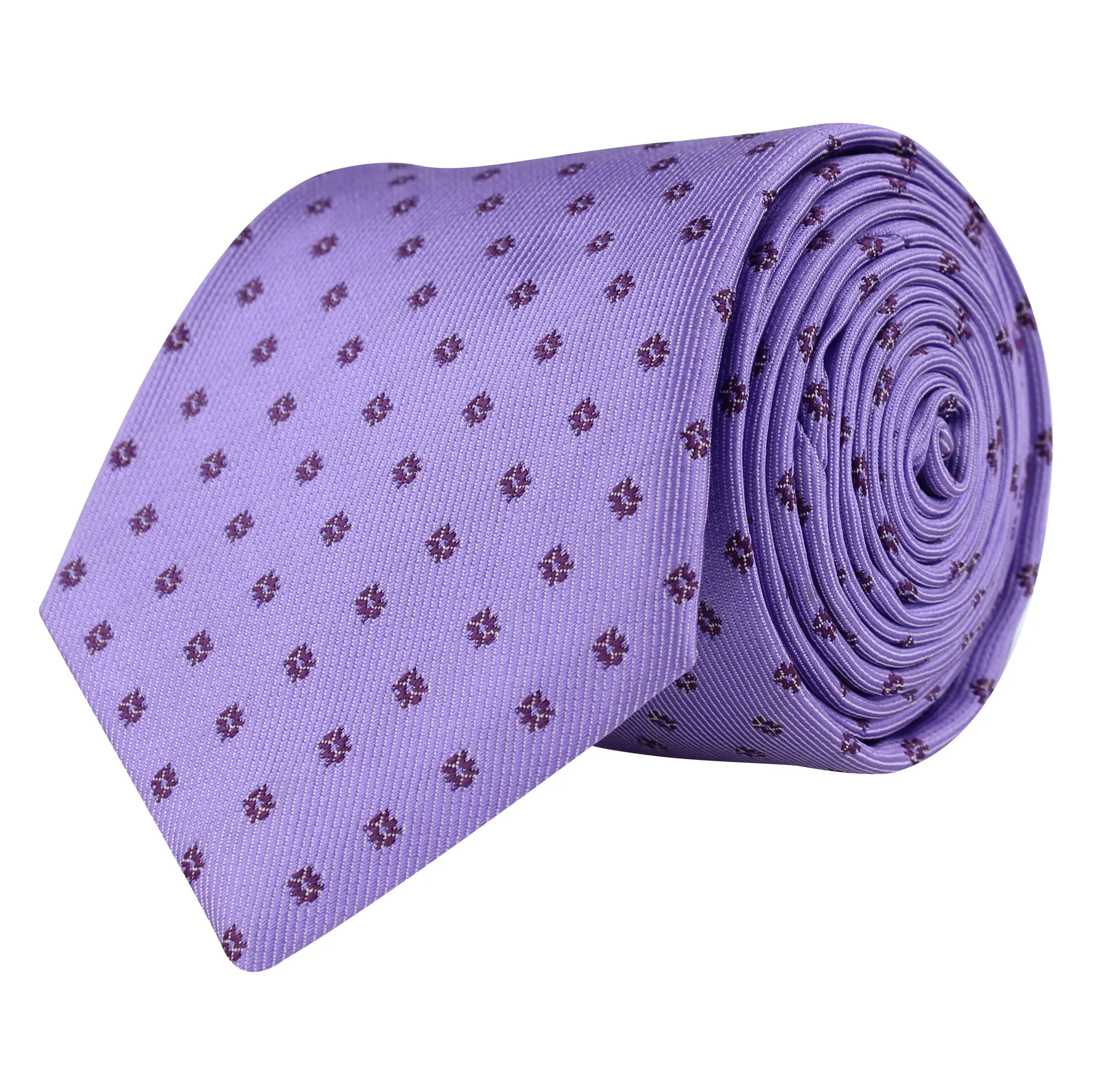 Kovove The Abstract Polka Fusion Purple Necktie For Men