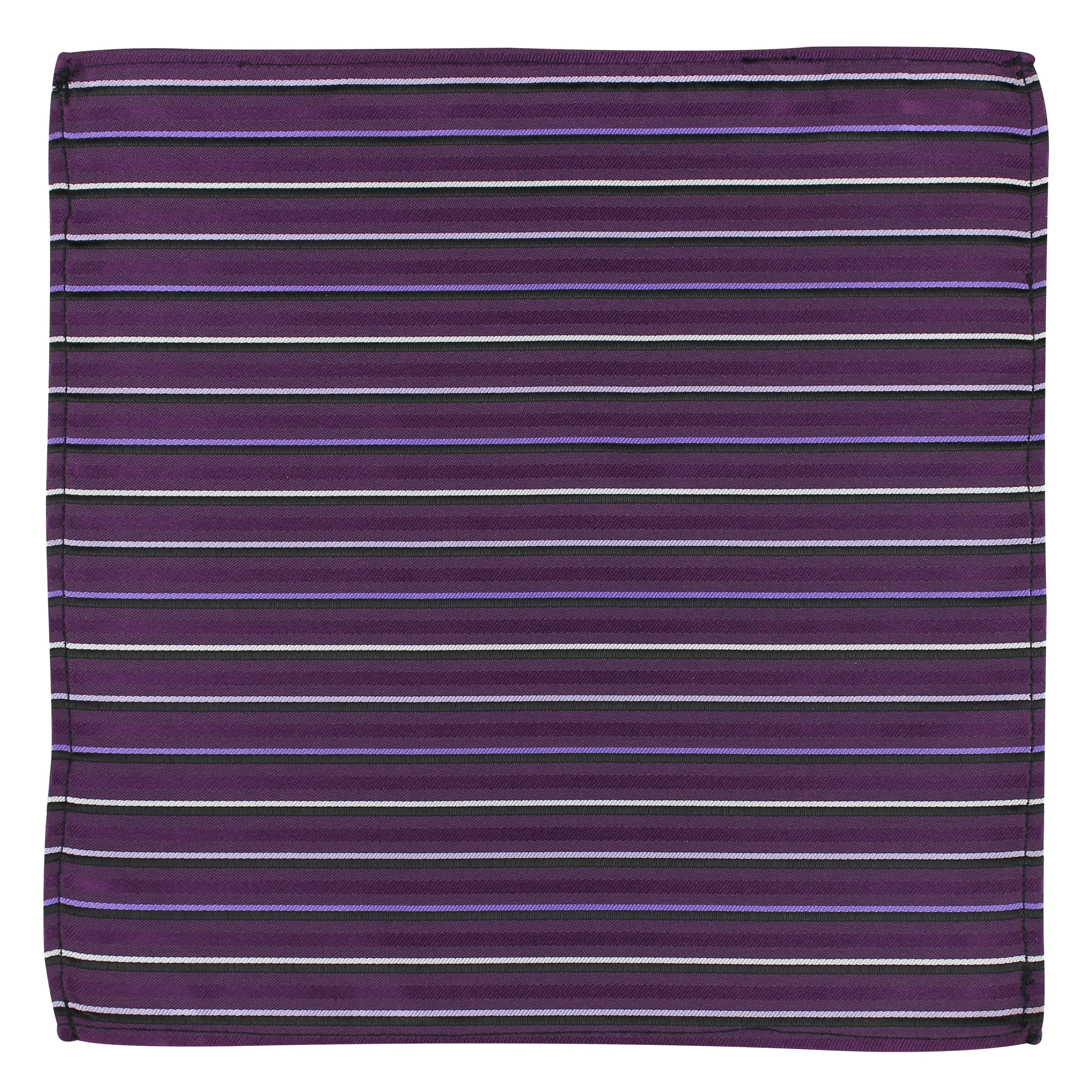 Kovove The Blissful Striped Purple Pocket Square For Men