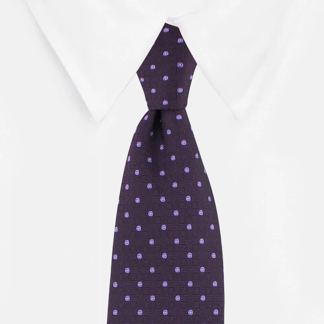 Kovove The Polka Abstract Fusion Purple Necktie For Men