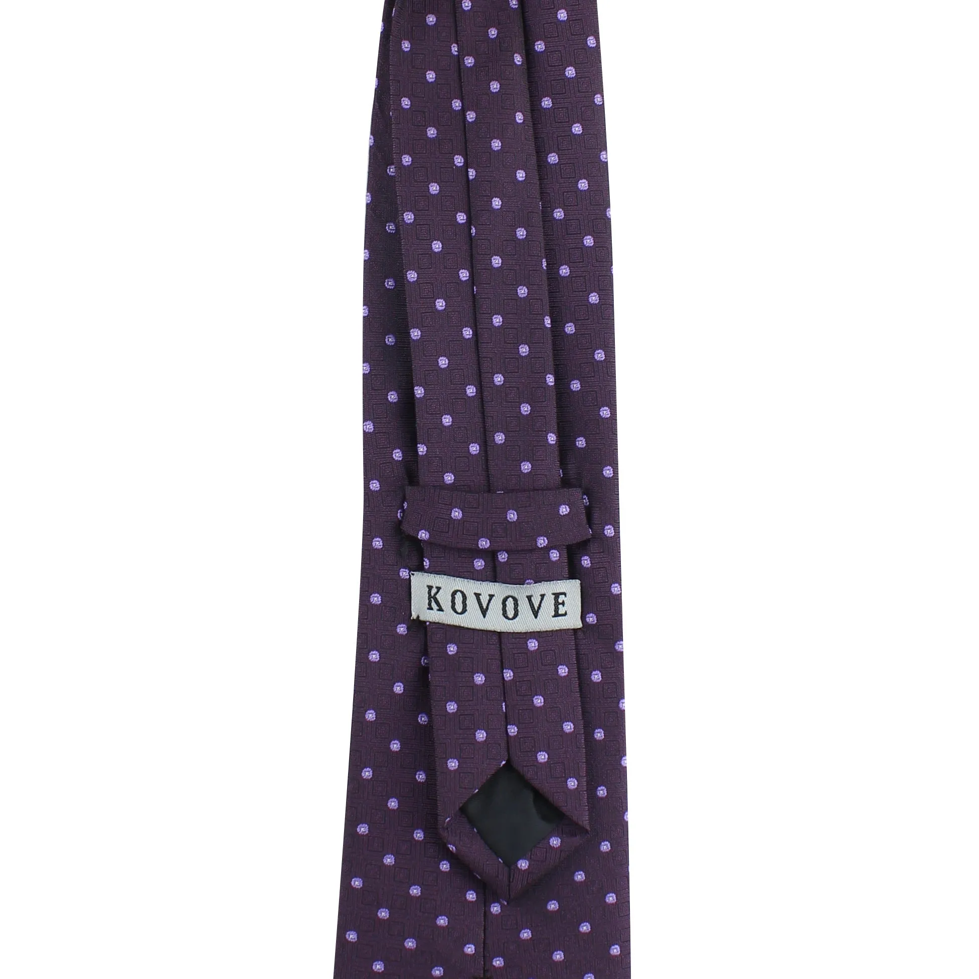 Kovove The Polka Abstract Fusion Purple Necktie For Men