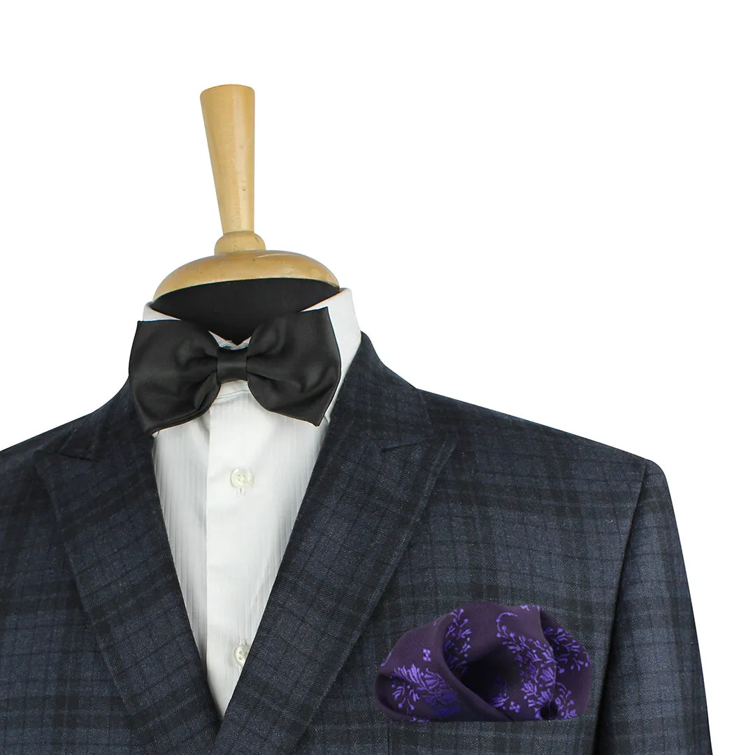 Kovove The Twining Paisley Purple Necktie and Pocket Square Gift Box