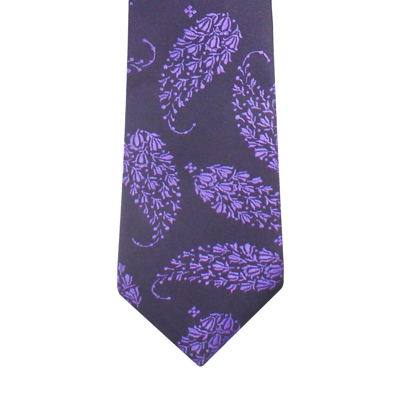 Kovove The Twining Paisley Purple Necktie and Pocket Square Gift Box