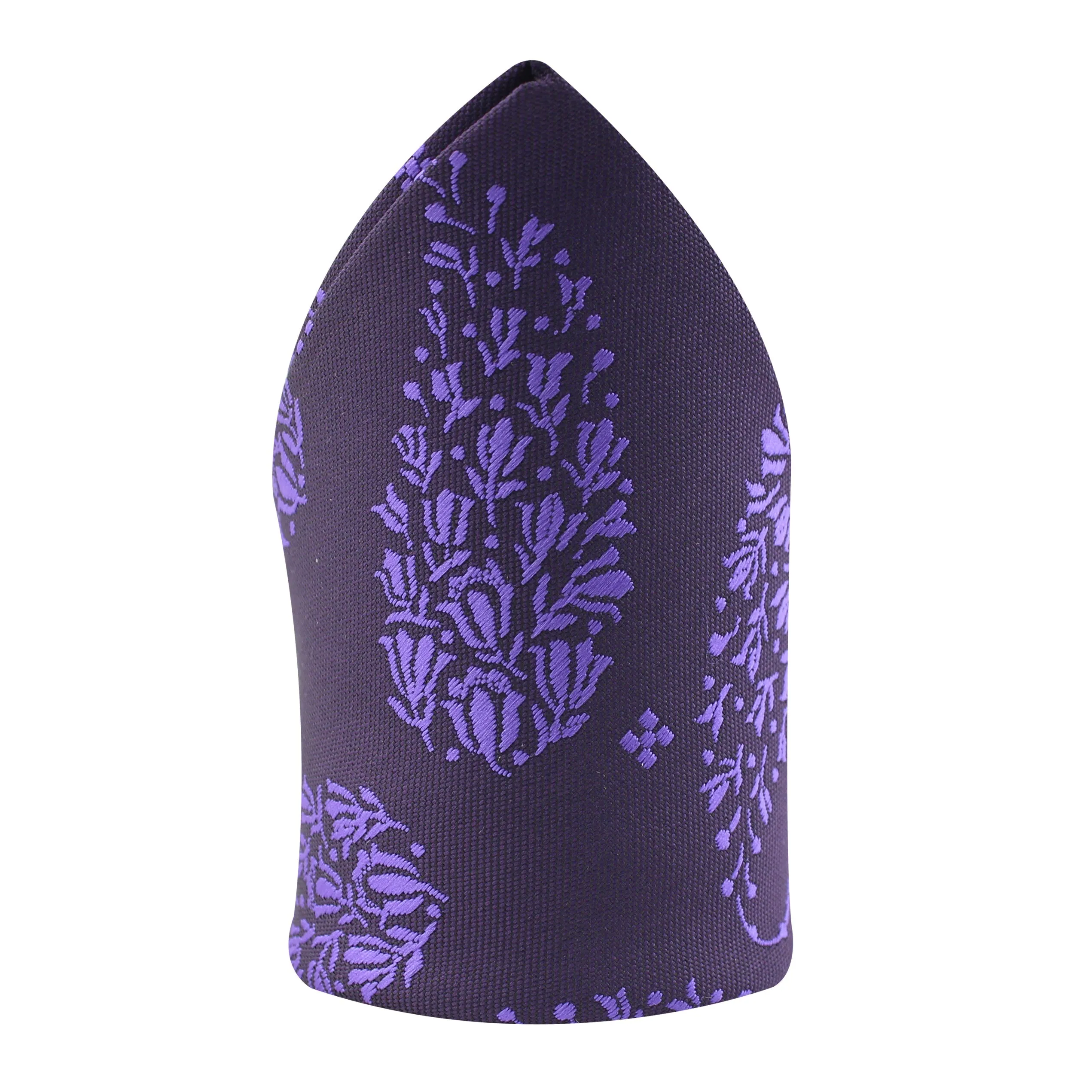 Kovove The Twining Paisley Purple Pocket Square