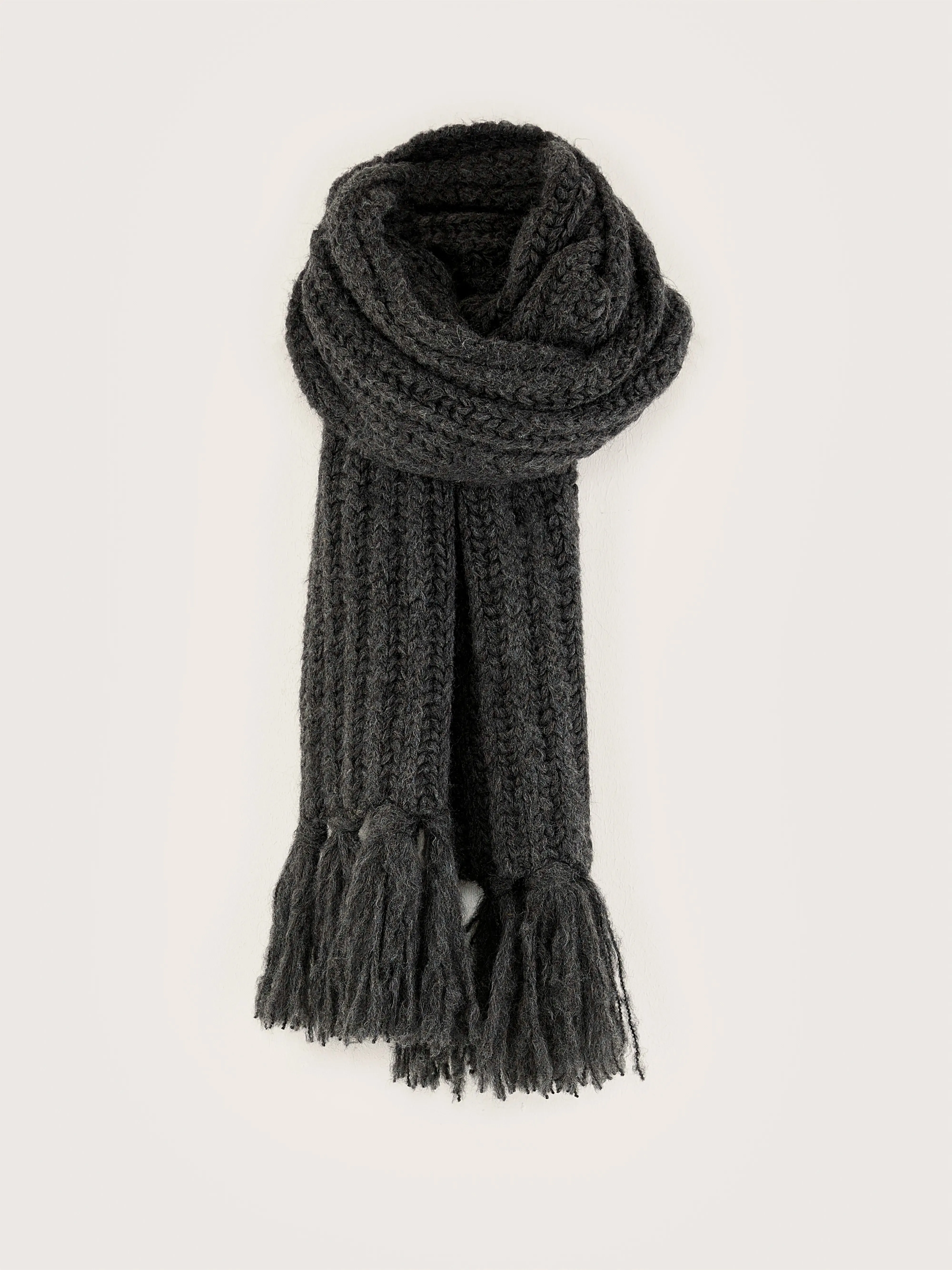 Lioko ribbed scarf (242 / M / MID GREY)