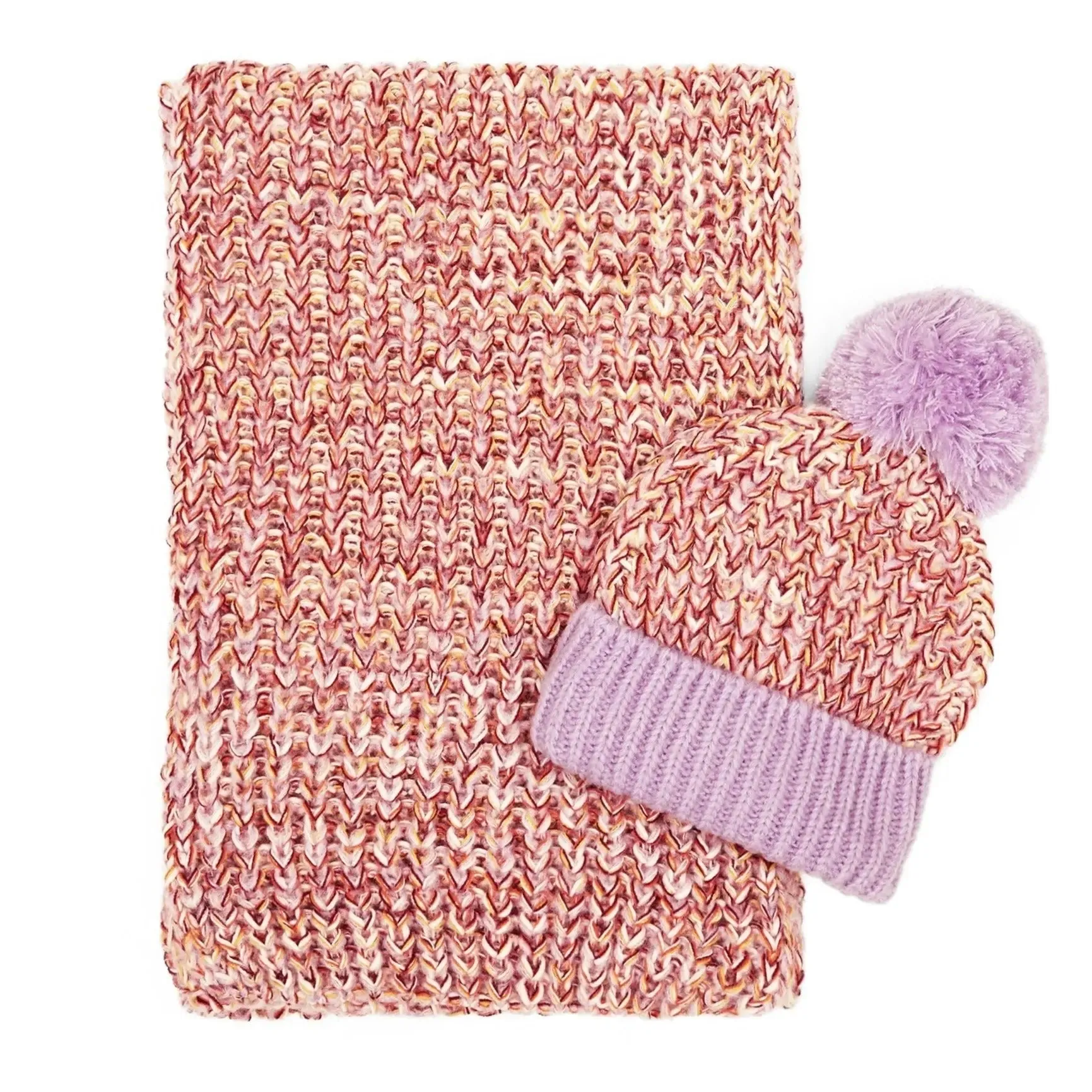 Lolly Beanie Bobble Hat - Lilac