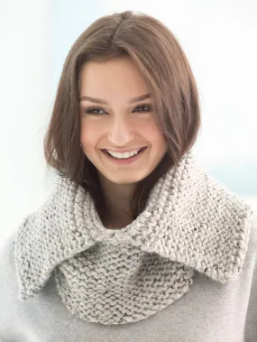 Loom Knit Split Collar Cowl - Version 2