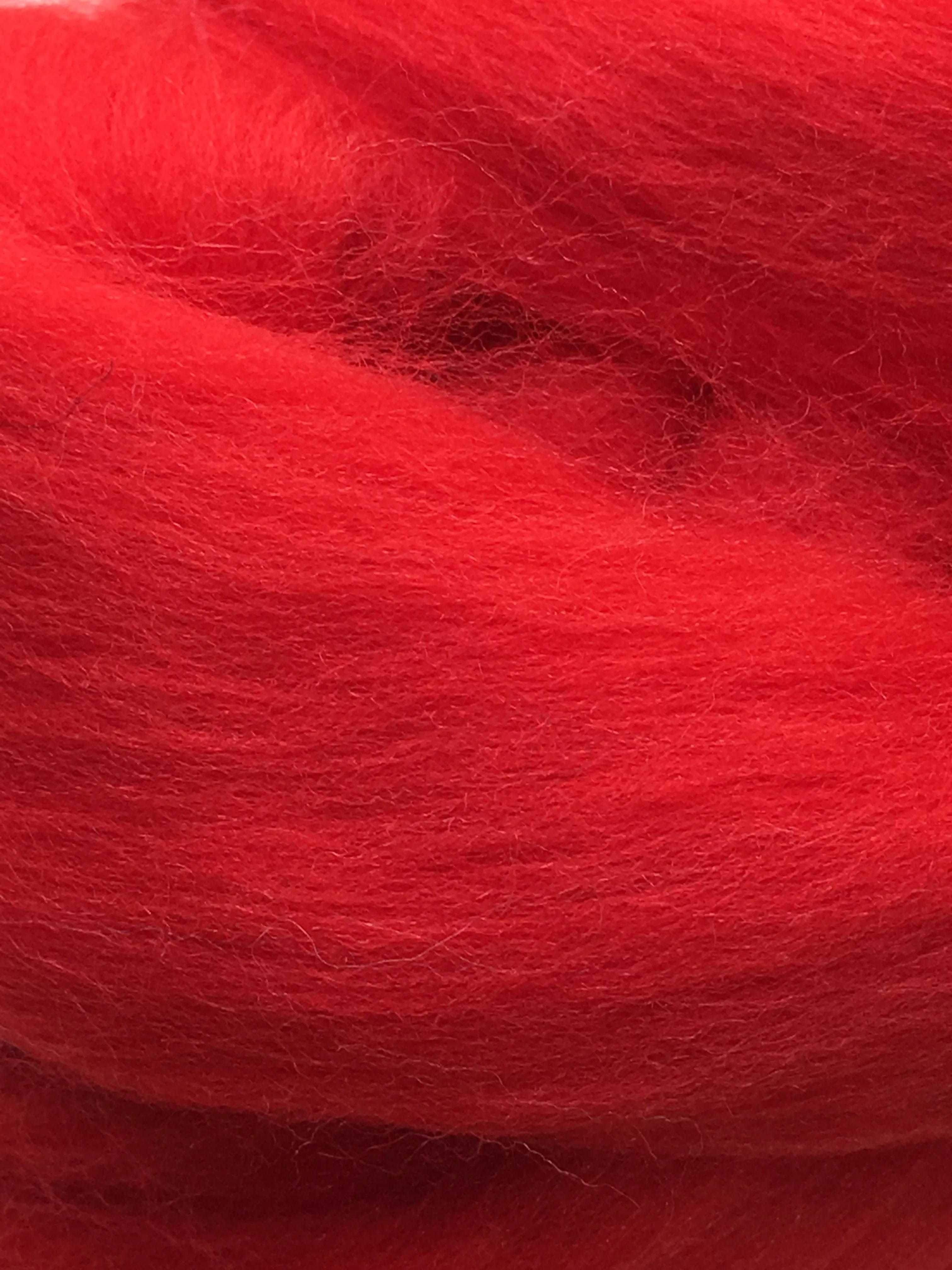 Luxurious Red Merino Wool Roving