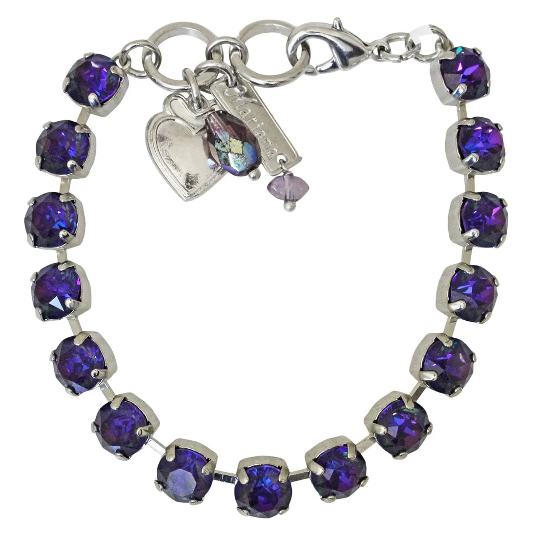 Mariana "Sun-Kissed Plum" Rhodium Plated Must-Have Everyday Crystal Tennis Bracelet, 4252 149149ro