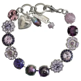 Mariana "Wildberry" Rhodium Plated Lovable Mixed Element Crystal Bracelet, 4045/1 M1134ro