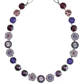 Mariana "Wildberry" Rhodium Plated Lovable Mixed Element Crystal Necklace, 3045/1 M1134ro