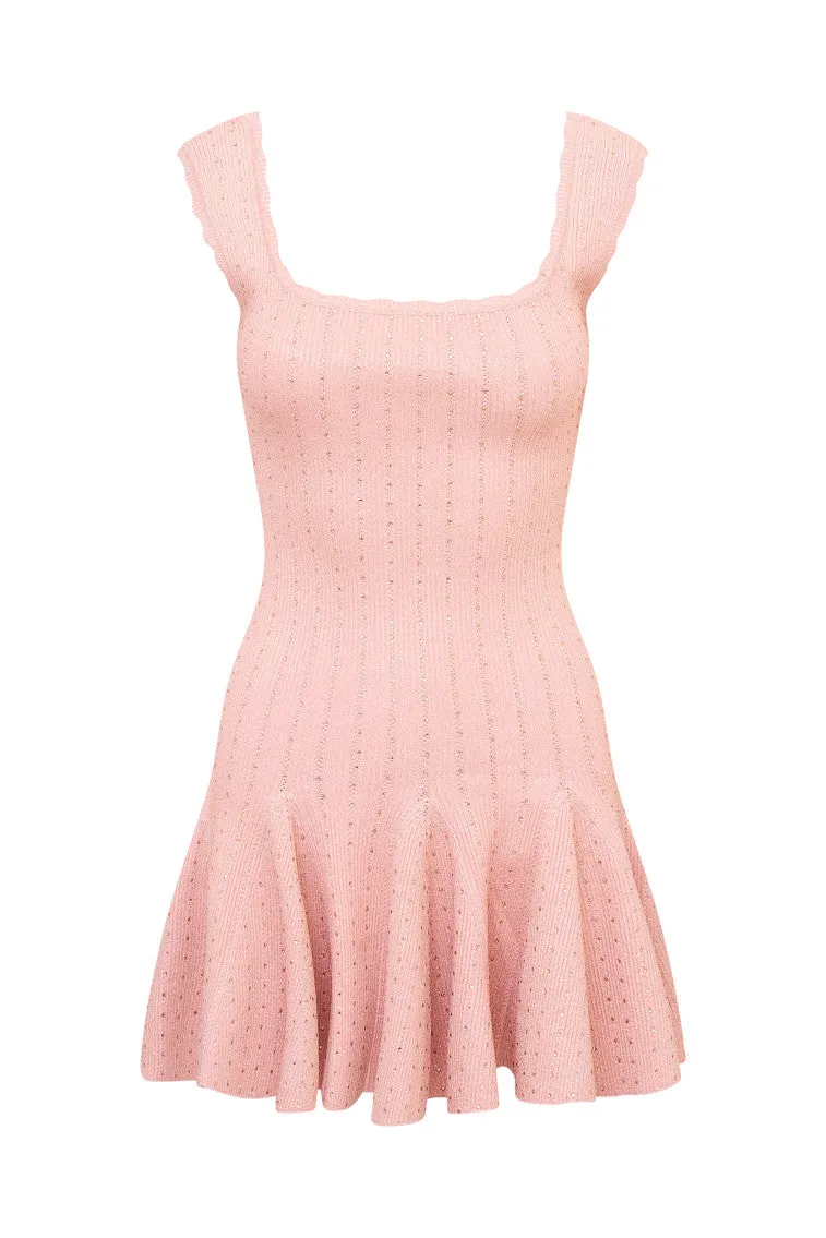 Maryanne Crystal Knit Mini Dress