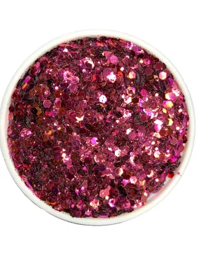 Merlot Rose Gold metallic Chunky Mix