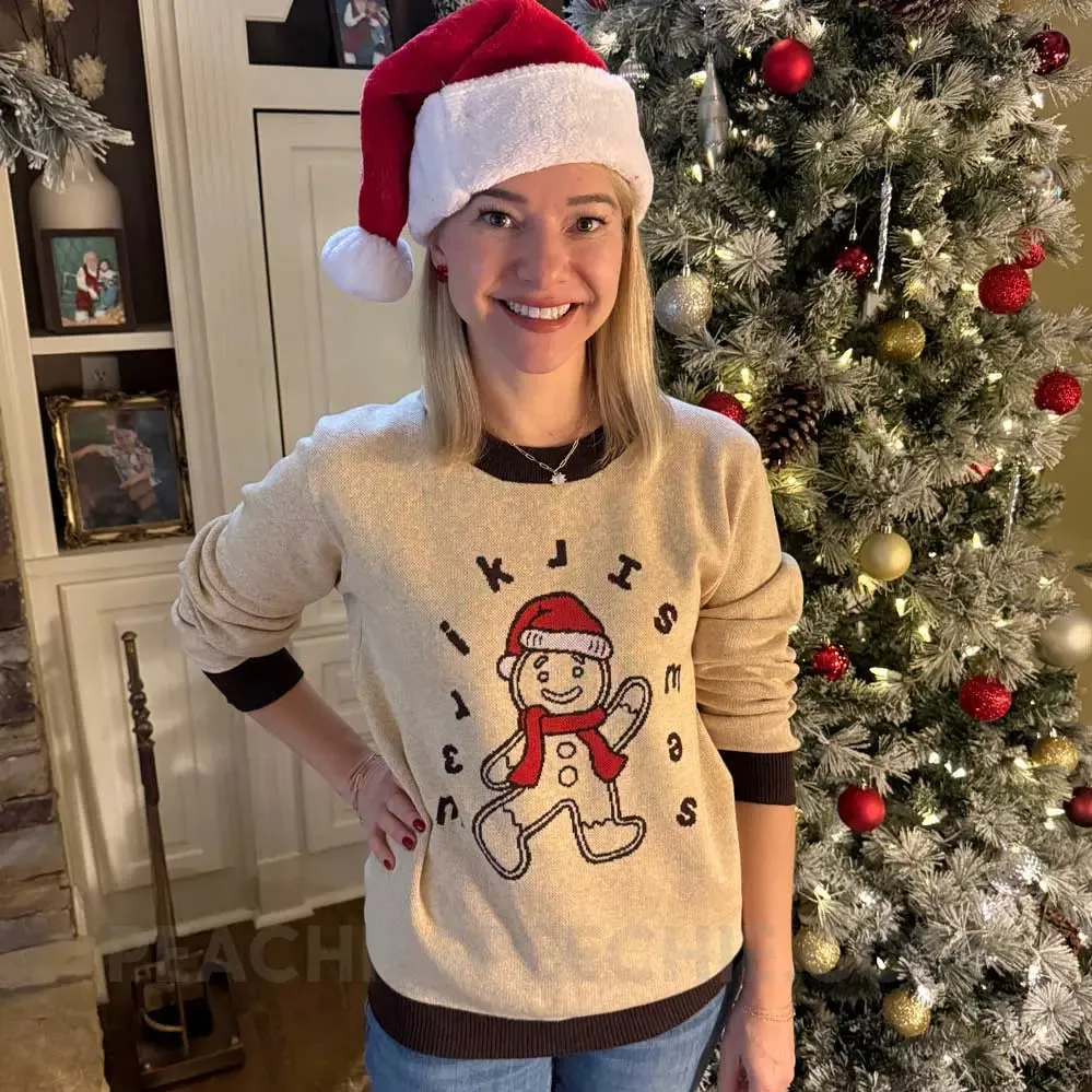 Merry Christmas IPA Gingerbread Man Knitted Sweater