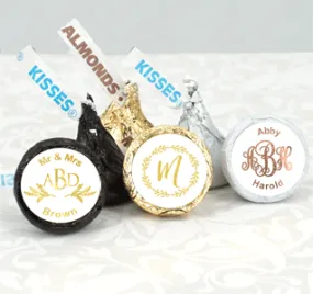 Metallic Hershey’s Kisses Favors - Monogram