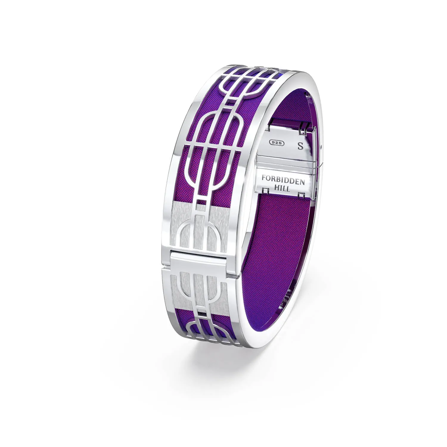 Nanyang Dream Bangle - Orchid Purple - Sterling Silver