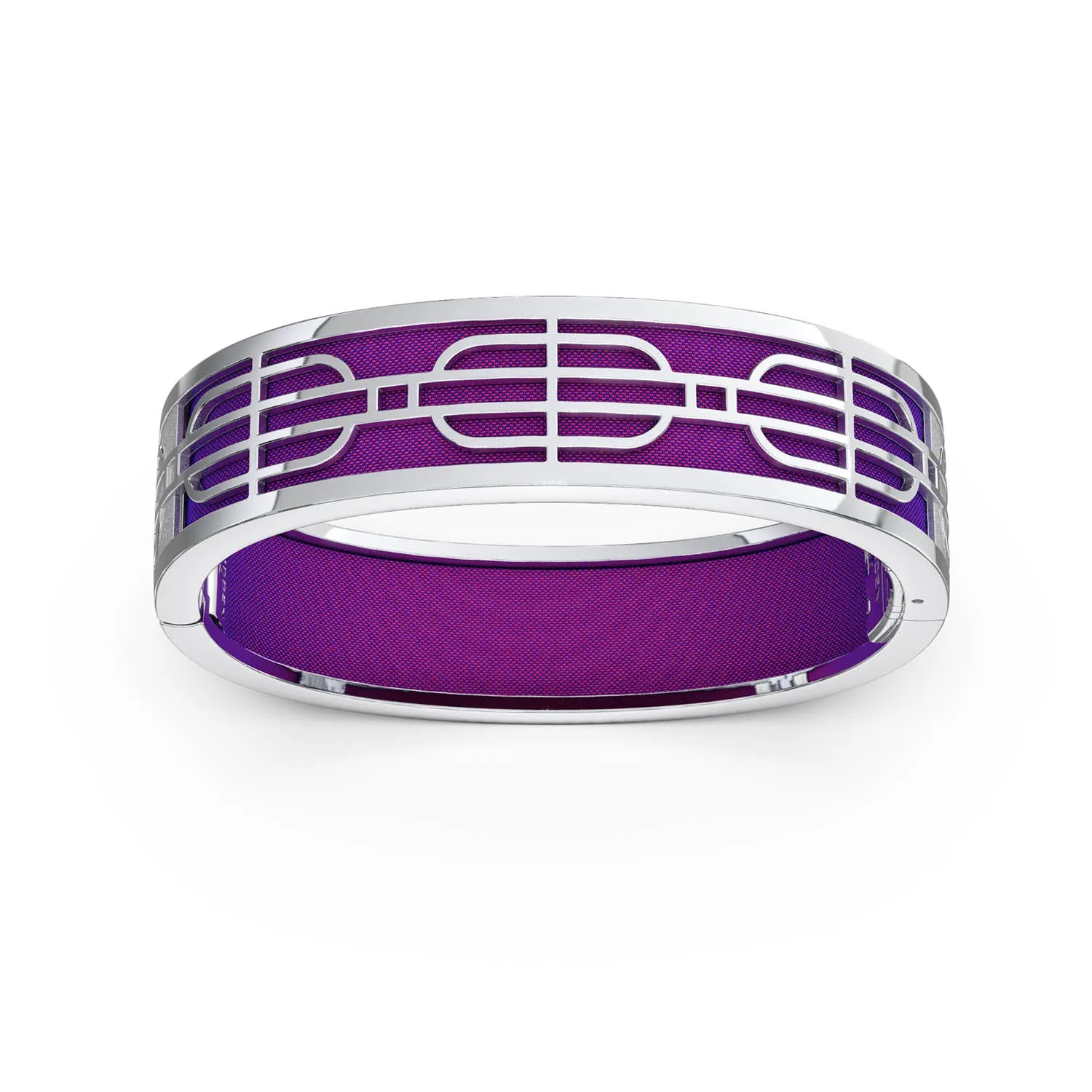 Nanyang Dream Bangle - Orchid Purple - Sterling Silver