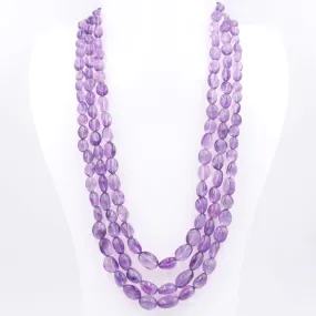 Natural Amethyst Necklace Layered Necklace Long Necklace Beaded Necklace Gemstone Necklace Sarafa Necklace Indian Necklace SKU: 6142959