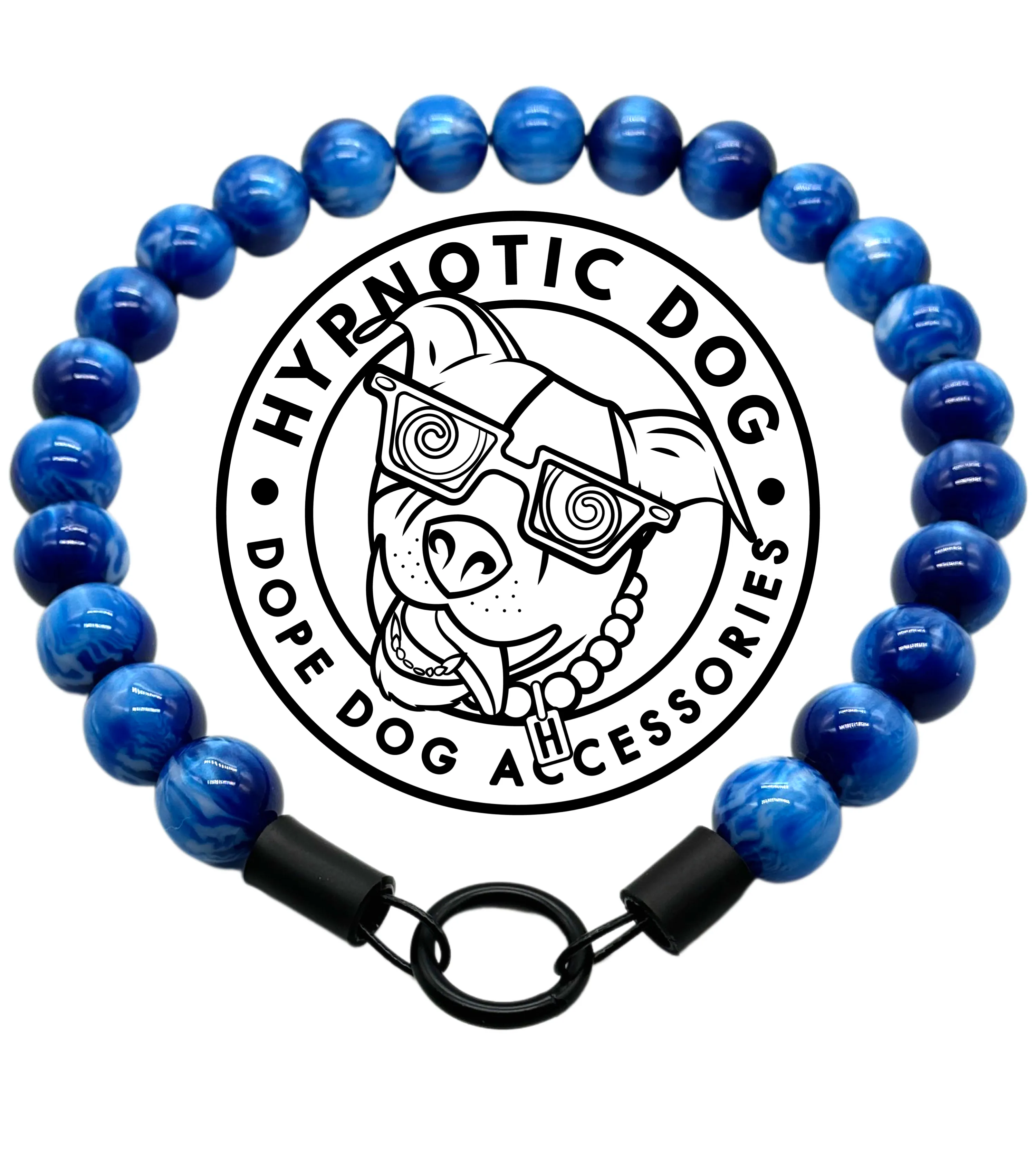 Nebula Blue Resin Bead Collar